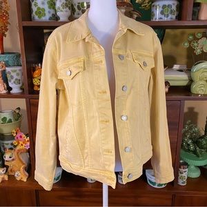 NEW Gap Sz Lrg Yellow Denim Jacket